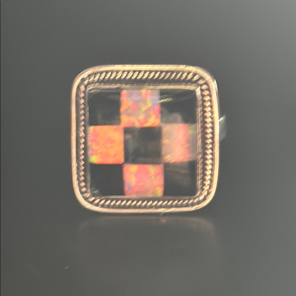 Aurora Opal 925 Ring - image 2